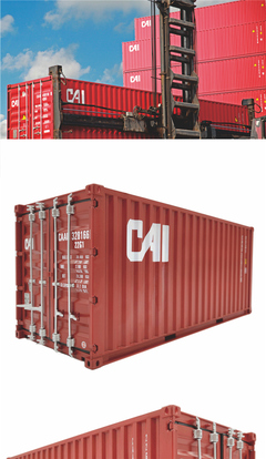 CAI 集裝箱模型 可定制的1:20紀念品與移動廁所模型